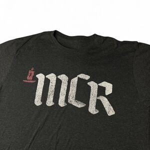 Vintage Y2K My Chemical Romance MCR Logo Graphic Black T-Shirt Three Cheers era